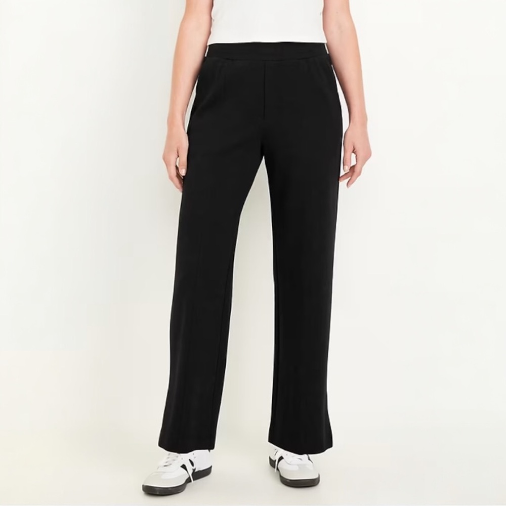 Old Navy High Waisted Dynamic Fleece Trouser Sweatpants Black Small Petite